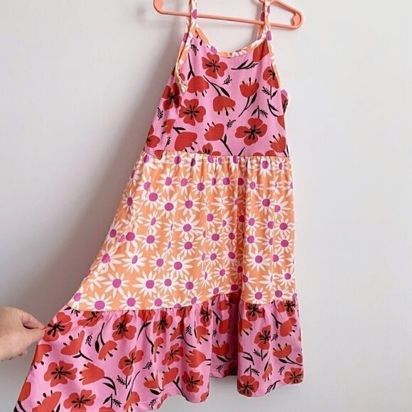 NEW Hanna Andersson Girl Tank Tiered Mixed Print Sun Dress 3T 4T 10 Years - Picture 2 of 9